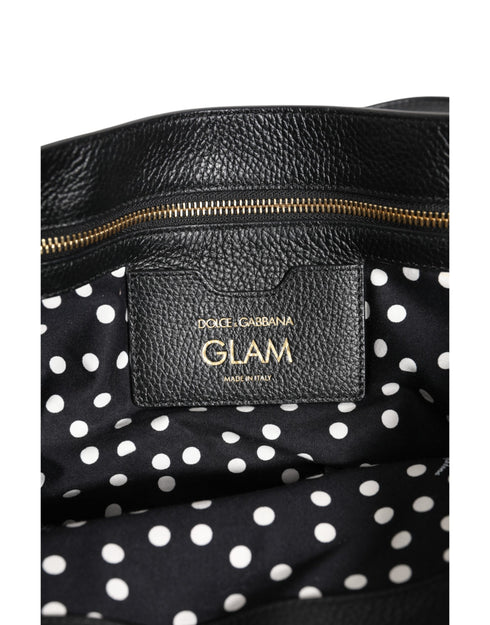 Dolce & Gabbana GLAM Leopard Tote Bag in Brown Leather for Women